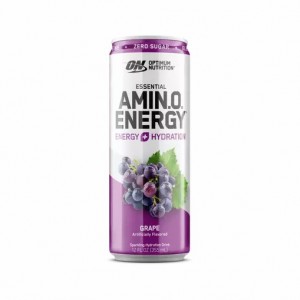 Optimum Nutrition ESSENTIAL AMIN.O. ENERGY+ Electrolytes Sparkling Grape 355ml * 12 Cans (12 Servings) Türkiye | 069172FQP