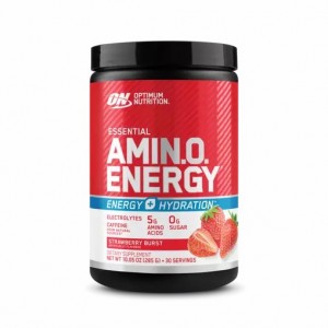 Optimum Nutrition Essential AMIN.O. ENERGY + Electrolytes Strawberry Burst 0.63 lb (30 Servings) Türkiye | 683914BOS