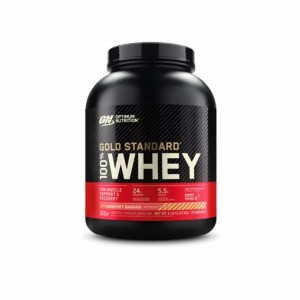 Optimum Nutrition GOLD STANDARD 100% WHEY™ Strawberry Banana 5 lb (75 Servings) Türkiye | 157843GWD