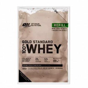 Optimum Nutrition GOLD STANDARD 100% WHEY™ Recyclable Refill Bag Double Rich Chocolate 2 lb (29 Servings) Türkiye | 748915HCB