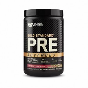 Optimum Nutrition GOLD STANDARD® Pre Advanced Raspberry Lime Mojito 0.88 lb (20 Servings) Türkiye | 380647NZJ