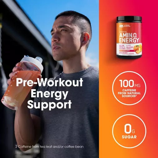 Optimum Nutrition ESSENTIAL AMIN.O. ENERGY® *new* Peach Mango Tango - Notify Me 0.6 lb - Notify me Türkiye | 634951RID