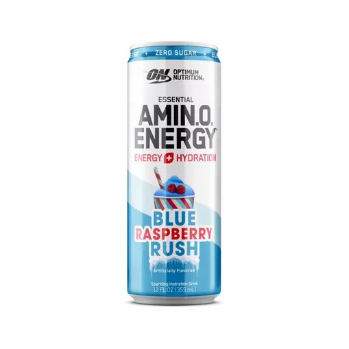 Optimum Nutrition ESSENTIAL AMIN.O. ENERGY+ Electrolytes Sparkling *new* Blue Raspberry Rush 355ml * 12 Cans (12 Servings) Türkiye | 459832VBL