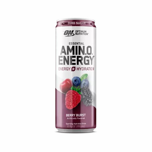 Optimum Nutrition ESSENTIAL AMIN.O. ENERGY+ Electrolytes Sparkling Berry Burst 355ml * 12 Cans (12 Servings) Türkiye | 476280IBM