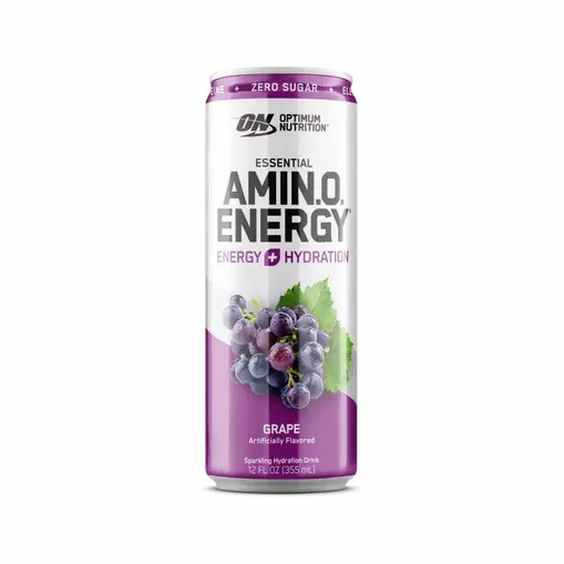 Optimum Nutrition ESSENTIAL AMIN.O. ENERGY+ Electrolytes Sparkling Grape 355ml * 12 Cans (12 Servings) Türkiye | 069172FQP