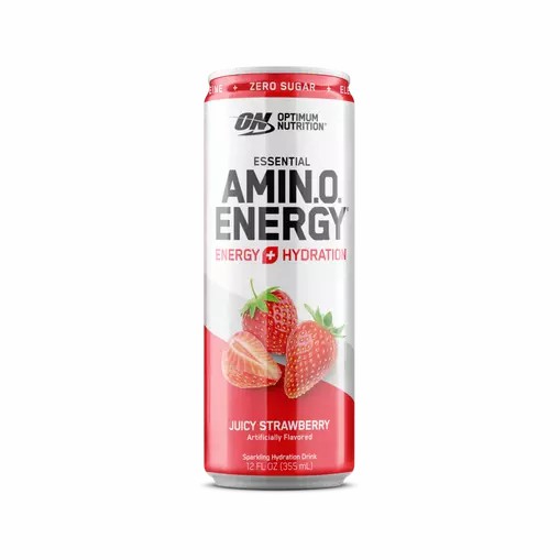 Optimum Nutrition ESSENTIAL AMIN.O. ENERGY+ Electrolytes Sparkling Juicy Strawberry 355ml * 12 Cans (12 Servings) Türkiye | 410396NTC