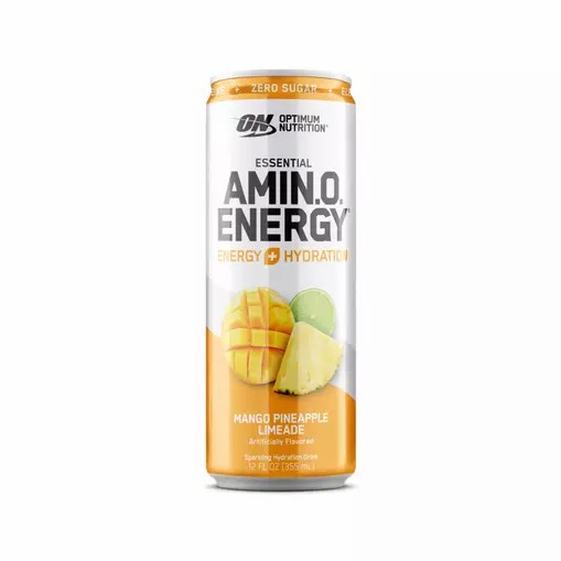 Optimum Nutrition ESSENTIAL AMIN.O. ENERGY+ Electrolytes Sparkling Mango Pineapple Lime 355ml * 12 Cans (12 Servings) Türkiye | 563240NVP