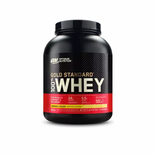 Optimum Nutrition GOLD STANDARD 100% WHEY™ Banana Cream 5 lb (73 Servings) Türkiye | 640579JBK