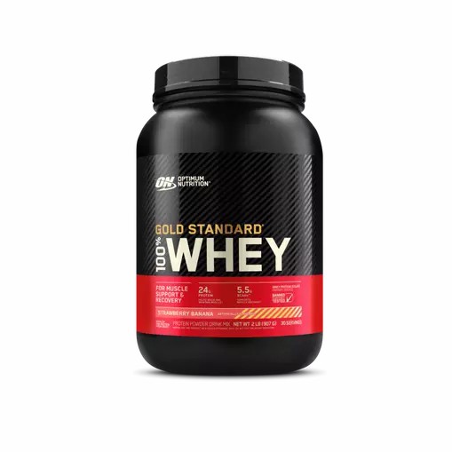 Optimum Nutrition GOLD STANDARD 100% WHEY™ Strawberry Banana 2 lb (30 Servings) Türkiye | 364827GMO