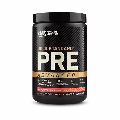 Optimum Nutrition GOLD STANDARD® Pre Advanced Strawberry Mango Daiquiri 0.88 lb (20 Servings) Türkiye | 267390DOG