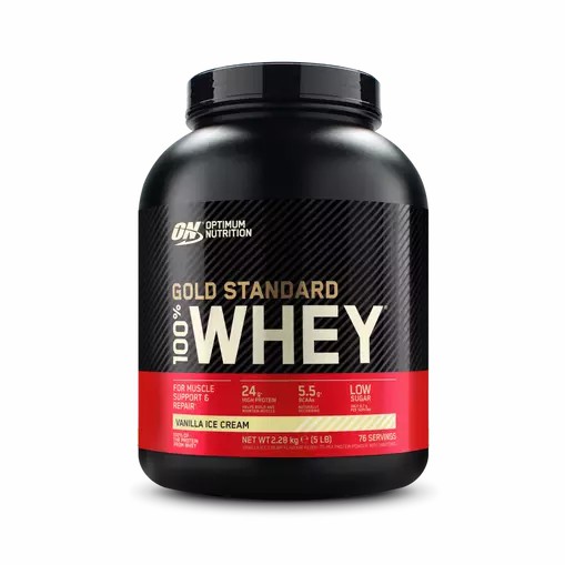 Optimum Nutrition Gold Standard 100% Whey Protein Powder Vanilla Ice Cream 2.28 kg (76 Servings) Türkiye | 840759NSA