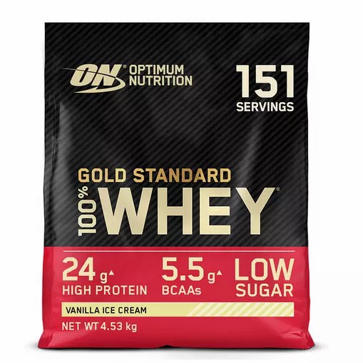 Optimum Nutrition Gold Standard 100% Whey Protein Powder Vanilla Ice Cream 4.53 kg (151 Servings) Türkiye | 732095DJO