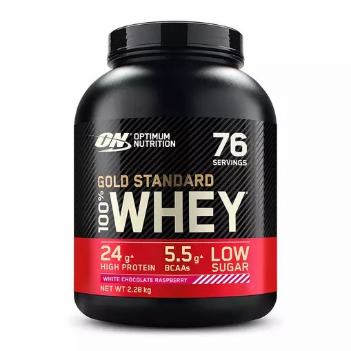 Optimum Nutrition Gold Standard 100% Whey Protein Powder White Chocolate Raspberry 2.28 kg (76 Servings) Türkiye | 365741SNV