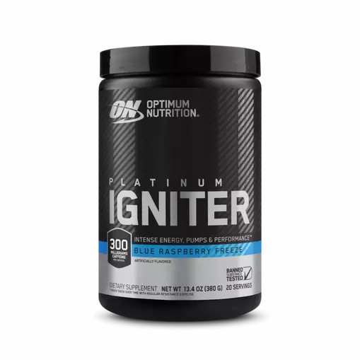 Optimum Nutrition Platinum Igniter Blue Raspberry Freeze 0.84 lb (20 Servings) Türkiye | 028659OCG