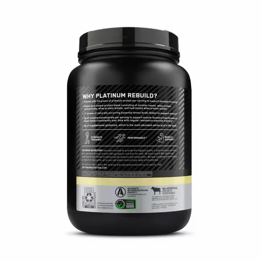 Optimum Nutrition Platinum Rebuild Vanilla Buttercream 1.63 lb (20 Servings) Türkiye | 258369PMV