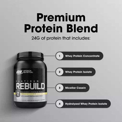 Optimum Nutrition Platinum Rebuild Vanilla Buttercream 1.63 lb (20 Servings) Türkiye | 258369PMV